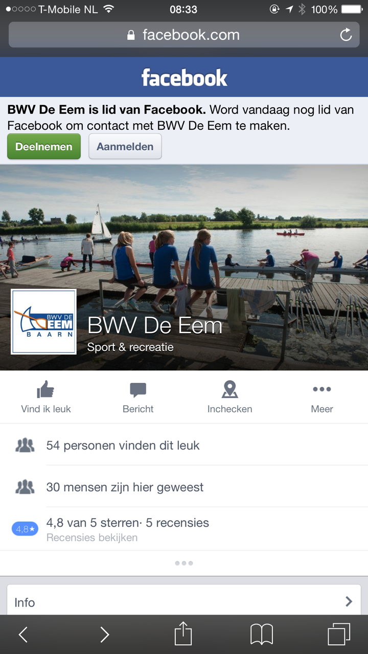 Read more about the article Facebookpagina BWV De Eem actief!